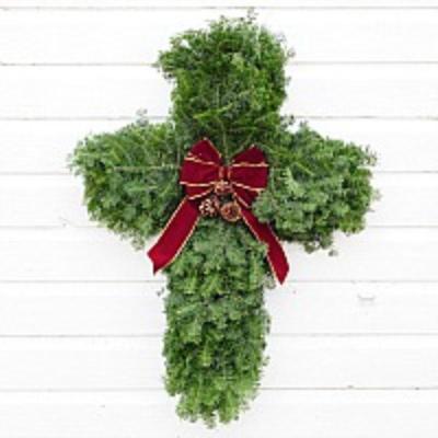 Cross - Burgundy Bow